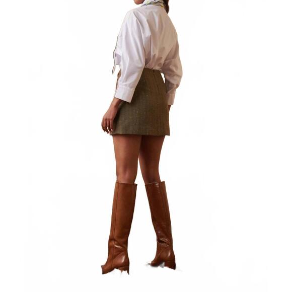 NEW CELIA B bonheur mini skirt in brown - Picture 5 of 7